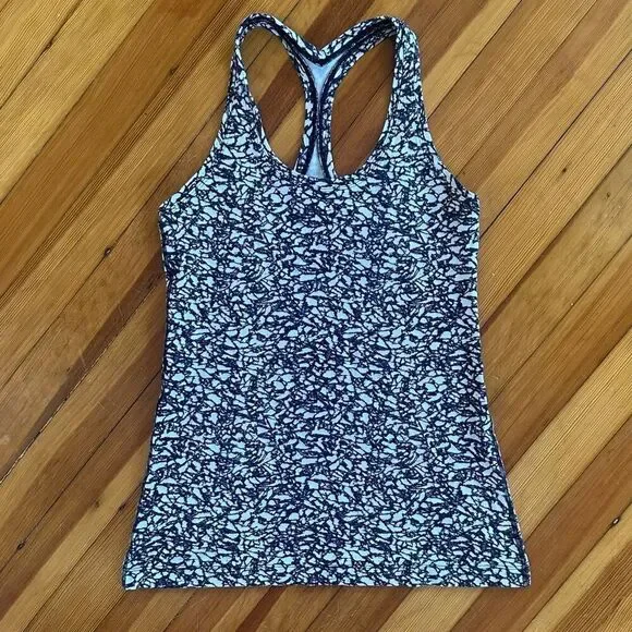 Lululemon Cool Racerback II in Ice Breaker White Black Size 6 - Picture 2 of 6